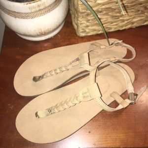 Brand New Rainbow T-Street Leather Sandals